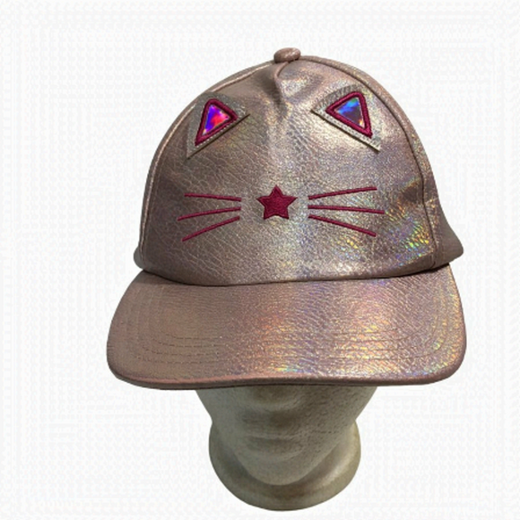 Capelli New York Pink Metallic Kitty Cat Hat Adjustable - Picture 1 of 8